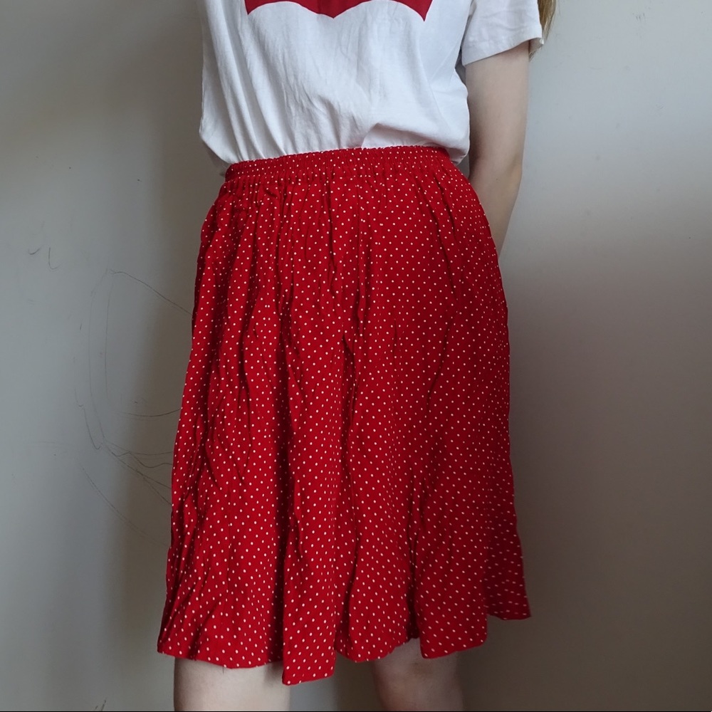RED POLKA DOTS SKIRT